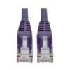 Tripp Lite series Cat6 Gigabit Snagless Molded (UTP) Ethernet Cable (RJ45 M/M), PoE, Purple, 1 ft. (0.31 m)
