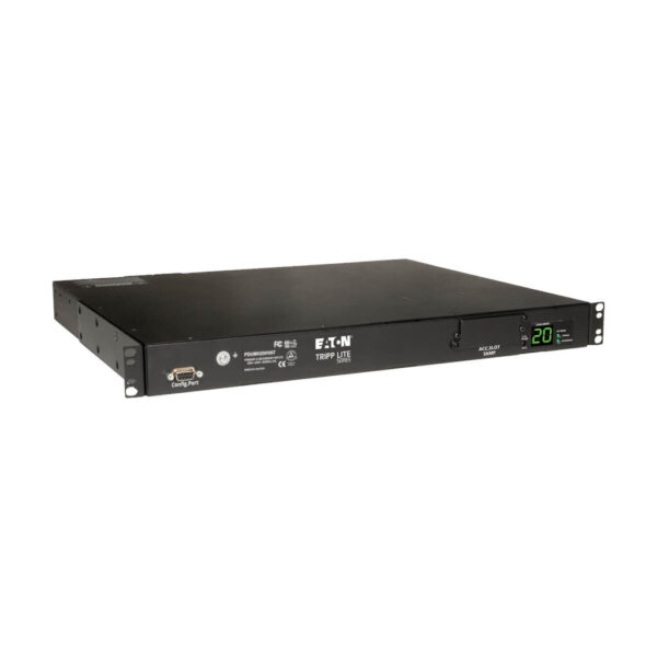 56823a05e41cdd165bf840f223c14361 Tripp Lite series 3.8kW Single-Phase Local Metered Automatic Transfer Switch PDU, Two 200-240V C20 Inlets, 8 C13 & 2 C19 Outputs, 1U, TAA