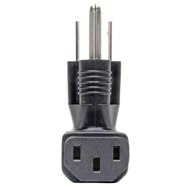 Tripp Lite series Computer Power Cord Adapter, NEMA 5-15P to Down Angle C13 - 10A, 125V, Black