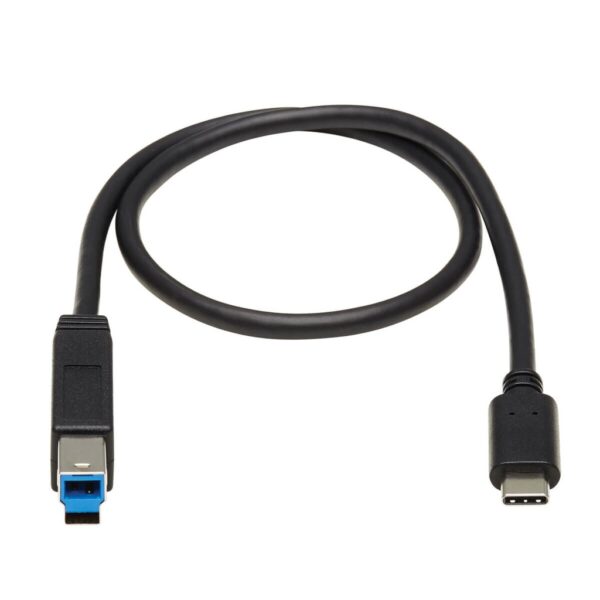 Tripp Lite series USB-C to USB-B Cable (M/M) - USB 3.2 Gen 2 (10 Gbps), Thunderbolt 3 Compatible, 20 in. (51 cm)