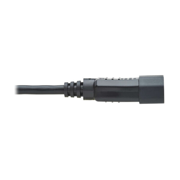 Tripp Lite series Power Extension Cord, Left-Angle C13 to C14 PDU Style - 10A, 250V, 18 AWG, 2 ft. (0.61 m), Black
