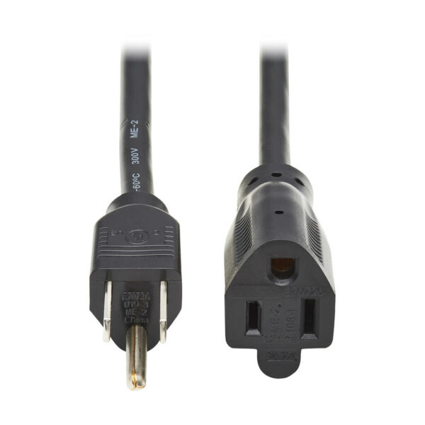 57125f9fee60e9207e9a7acaa1035763-2 Tripp Lite series Power Extension Cord, NEMA 5-15P to NEMA 5-15R - 13A, 120V, 16 AWG, 3 ft. (0.9 m), Black