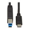 Tripp Lite series USB-C to USB-B Cable (M/M) - USB 3.2 Gen 2 (10 Gbps), Thunderbolt 3 Compatible, 20 in. (51 cm)
