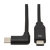 Tripp Lite series USB-C Cable (M/M) - USB 2.0, 5A (100W) Rated, Right-Angle Plug, Black, 2 m (6.6 ft.)