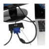Tripp Lite series USB-C to VGA Adapter with USB 3.x (5Gbps) Hub Ports and 60W PD Charging, Black
