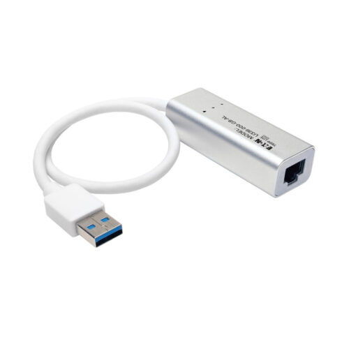 Tripp Lite series USB 3.0 SuperSpeed to Gigabit Ethernet NIC Network Adapter, 10/100/1000, Plug and Play, Aluminum
