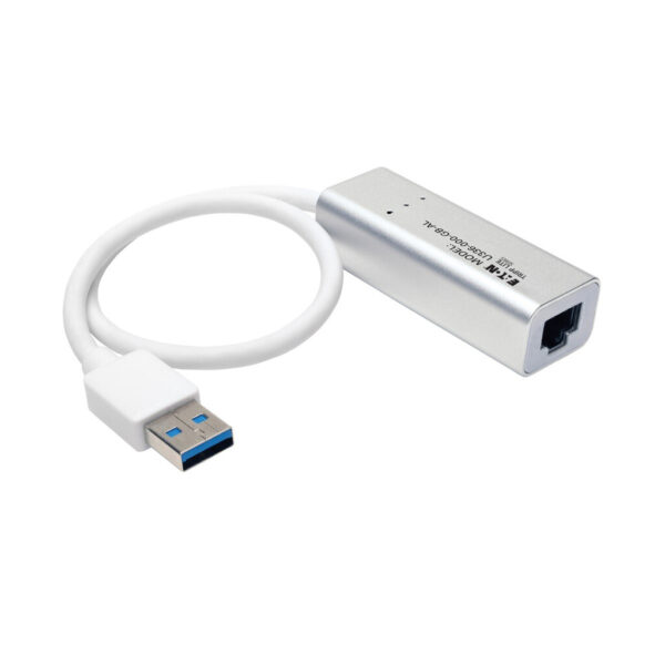 Tripp Lite series USB 3.0 SuperSpeed to Gigabit Ethernet NIC Network Adapter, 10/100/1000, Plug and Play, Aluminum