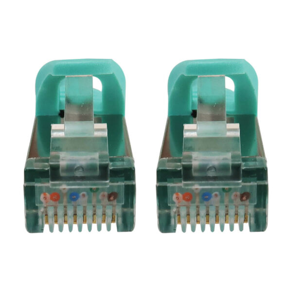 575b66319539734d08465ac998e392f7 Tripp Lite series Cat6a 10G Snagless Shielded Slim STP Ethernet Cable (RJ45 M/M), PoE, Aqua, 3 ft. (0.9 m)