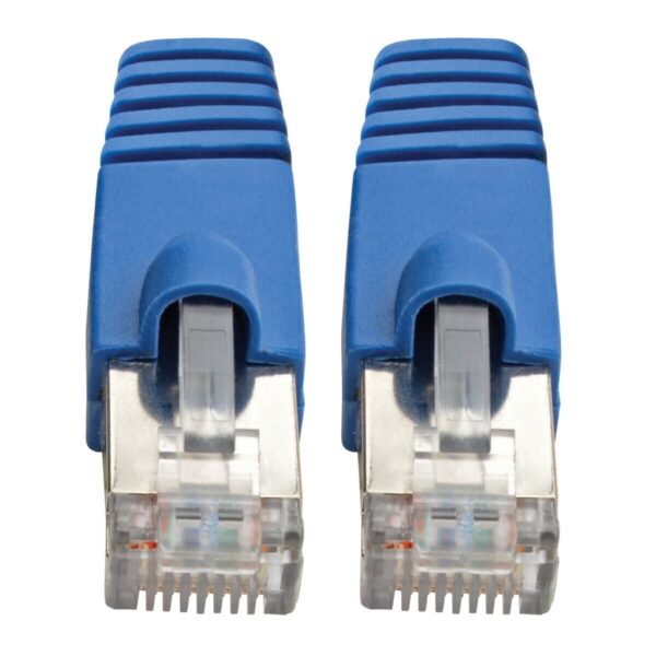 578e5619d430ee9dc7eda00ef45b6f71-1 Tripp Lite series Cat6a 10G Snagless Shielded STP Ethernet Cable (RJ45 M/M), PoE, Blue, 12 ft. (3.66 m)