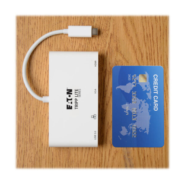 57b8c904672e3691577990bd63db1193 Tripp Lite series USB-C Multiport Adapter - 4K HDMI, VGA, USB 3.x (5Gbps) Hub Port, GbE, HDCP, White