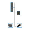 Tripp Lite series 1.5kW 100-127V Single-Phase Local Metered PDU - 36 NEMA 5-15R Outlets, 5-15P Input, 15 ft. Cord, 72 in. 0U Rack