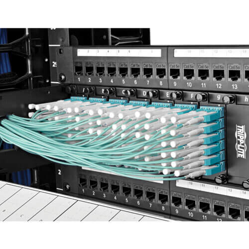 Tripp Lite series 10Gb/40Gb/100Gb Duplex Multimode 50/125 OM3 LSZH Fiber Patch Cable with Push/Pull Tab Connectors (LC/LC), Aqua, 2M (6.6 ft.)