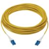 Tripp Lite series 100G Duplex Singlemode 9/125 OS2 Armored Fiber Optic Cable (LC/LC Duplex M/M), LSZH, Yellow, 15 m (49.2 ft.)
