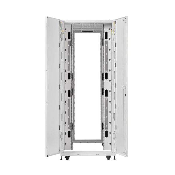 Eaton SmartRack 45U Extra-Deep Extra-Wide Heavy-Duty Rack Enclosure Cabinet for AI Servers, White