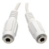 585e0c47dfe694e063cc32a0d6230a04 Tripp Lite series 3.5mm Mini Stereo Cable adapter Y Splitter for Speakers and Headphones (M to 2x F) White, 6-in. (15.24 cm)
