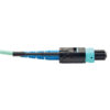 587509702b0ec5c67d0eed135480fe31 Tripp Lite series MTP/MPO Patch Cable with Push/Pull Tab Connectors, 100GBASE-SR10, CXP, 24 Fiber, 100Gb OM3 Plenum-rated - Aqua, 10M (33 ft.)