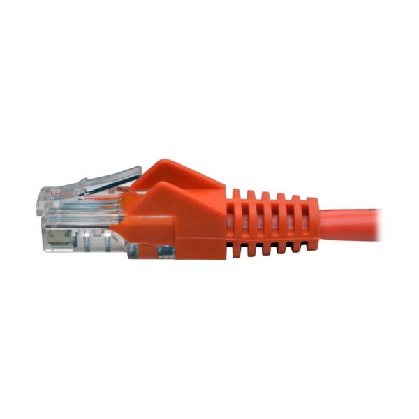 588038931561e66af92069e2f5f54666-1 Tripp Lite series Cat5e 350 MHz Snagless Molded (UTP) Ethernet Cable (RJ45 M/M), PoE - Orange, 14 ft. (4.27 m)