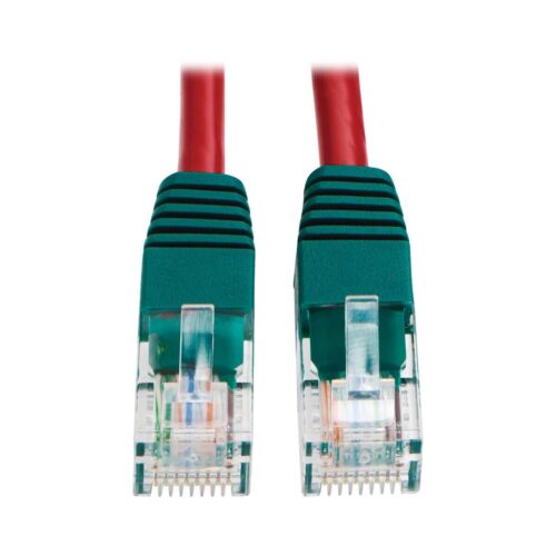 Tripp Lite series Cat5e 350 MHz Crossover Molded (UTP) Ethernet Cable (RJ45 M/M), PoE - Red, 10 ft. (3.05 m)