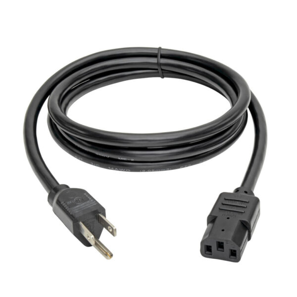 595a1a791c3e35aeaffafb7307ade917 Tripp Lite series Computer Power Cord, NEMA 5-15P to C13 - Heavy-Duty, 15A, 125V, 14 AWG, 6 ft. (1.83 m), Black - P007-006