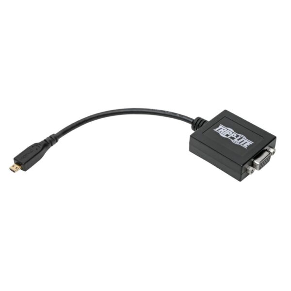 595b01dc0e4f648cd9679674af8c1987 Tripp Lite series Micro HDMI to VGA Adapter Video Converter with Audio for Smartphones/Tablets/Ultrabooks, (M/F), 6-in. (15.24 cm)