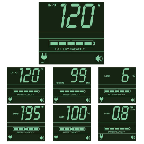 Tripp Lite series SmartPro UPS, Lithium Battery Backup - 120V, 1kVA, 800W, Line Interactive, 2U, Sine Wave, LCD, 6 Outlets