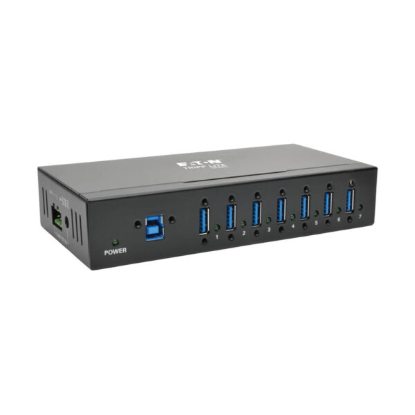 Tripp Lite series 7-Port Industrial-Grade USB 3.x (5Gbps) Hub - 20 kV ESD Immunity, Metal Housing, Mountable