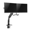 59c95f3a44bdfff69b1afc8ddbbf9685 Tripp Lite series Safe-IT Precision-Placement Dual-Display Desk Clamp or Grommet with Antimicrobial Tape for 17” to 35” Displays, USB Ports