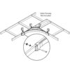 Tripp Lite series Cable Runway Corner Bracket Kit for 12 in. and 18 in. Ladder Runway, Straight - Hardware Included