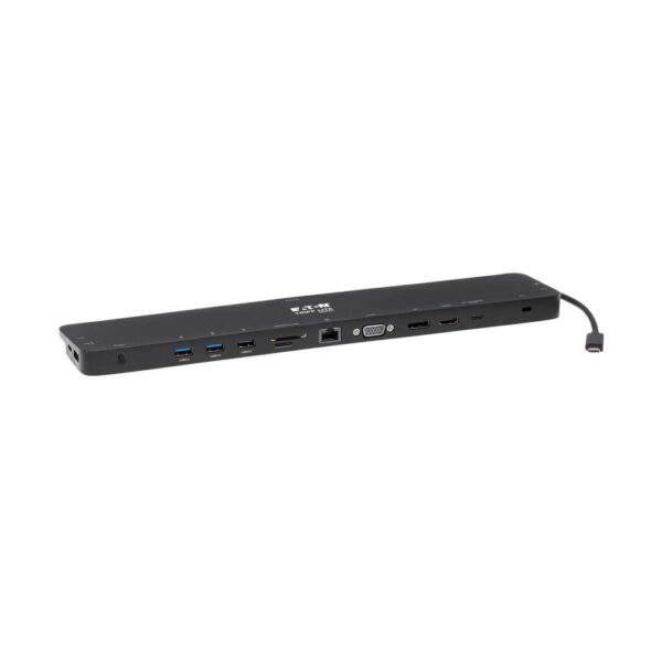 59e2806a1a8999c6fbc9a6ae817c49a1 Tripp Lite series USB-C Dock, Triple Display - 4K HDMI & DP, VGA, USB 3.x (5Gbps) and USB 2.0 Hub Ports, GbE, 100W PD Charging
