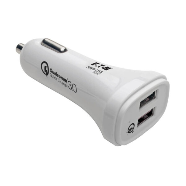 Tripp Lite series Dual-Port USB Car Charger, Quick Charge - Dual USB-A 3.0, UL 2089 Certified