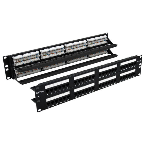 5EPP48-S Image CAT5E, 110-Type, Patch Panel, 48-Port, 2U, T568A/B