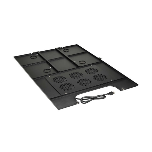 Tripp Lite series SmartRack Roof-Mounted Fan Panel for Deep and Wide Rack Enclosure Cabinets - 6 120V Fans, 630 CFM, 5-15P Plug