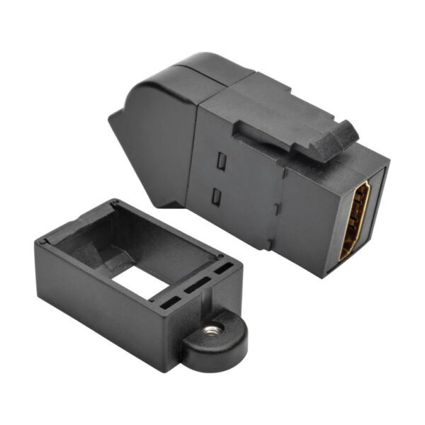 Tripp Lite series HDMI All-in-One Keystone/Panel Mount Angled Coupler (F/F), Black