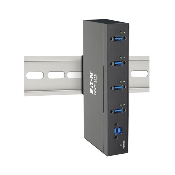 Tripp Lite series 4-Port Industrial-Grade USB 3.x (5Gbps) Hub - 20 kV ESD Immunity, Metal Housing, Mountable