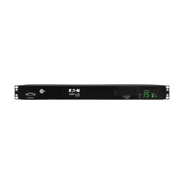 Tripp Lite series 2.4kW Single-Phase Local Metered Automatic Transfer Switch PDU, Two 200-240V C14 Inlets, 10 C13 Outputs, 1U, TAA