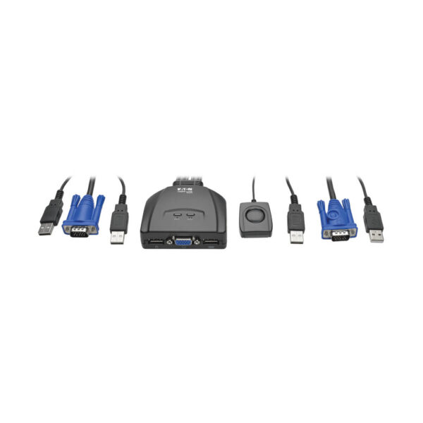 Tripp Lite series 2-Port USB/VGA Cable KVM Switch with Cables and USB Peripheral Sharing
