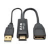 Tripp Lite series 4K HDMI to DisplayPort Active Converter (M/F) with USB Power, 6 in. (15.2 cm)