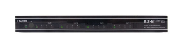 Tripp Lite series 4x4 HDMI Matrix Switch with Video Wall Controller - 4K 60 Hz, 4 HDMI Inputs, 4 HDMI Outputs, HDR, 4:4:4, Multi-Resolution Support