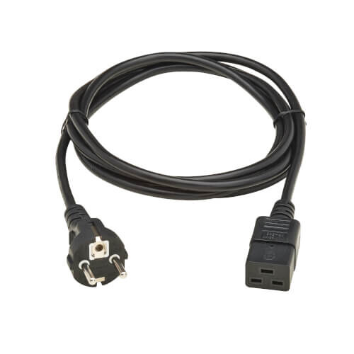 5b735e118e7a0aa837733ea47cc4002a Tripp Lite series EU Computer Power Cord, Schuko to C19 - 16A, 250V, H05VV-F, 2.5 m (8.2 ft.), Black