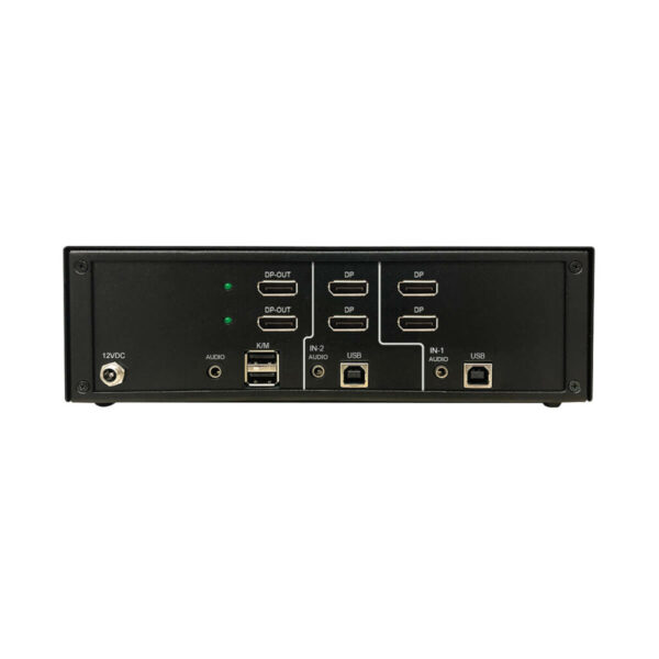 Secure KVM Switch, 2-Port, Dual Head, DisplayPort to DisplayPort, 4K, NIAP PP4.0, Audio, TAA