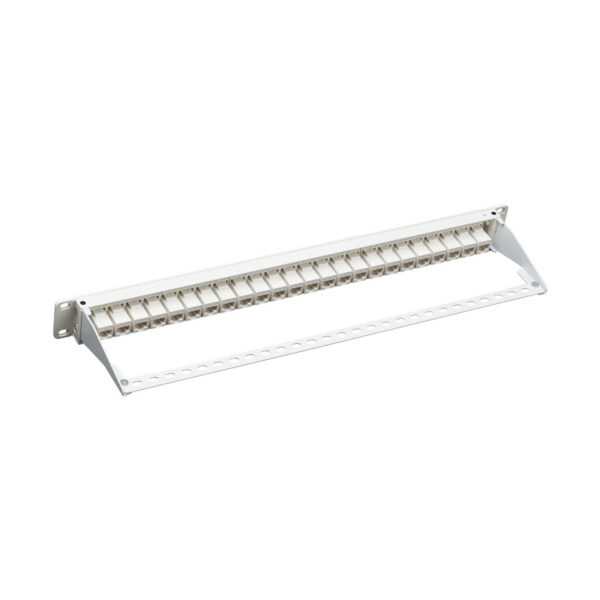5c19f239106d452c2b9cf466d6039d53 Tripp Lite series 24-Port Cat6a Feed-Through Patch Panel - 4PPoE Compliant, 1U Rack-Mount, RJ45 Ethernet, White, TAA