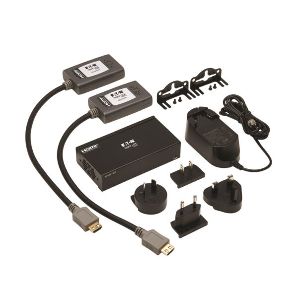 5c264572cc5b416a339007b675e589cc Tripp Lite series 2-Port HDMI over Cat6 Extender Kit, Splitter/2x Pigtail Receivers - 4K 60 Hz, HDR, 4:4:4, PoC, 230 ft. (70.1 m), TAA