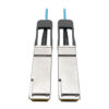 Tripp Lite series QSFP+ to QSFP+ Active Optical Cable - 40Gb, AOC, M/M, Aqua, 5M (16.4 ft.)