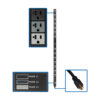 Tripp Lite series 5.7kW 3-Phase Basic PDU - 42 NEMA 5-15/20R 120V Outlets, 208V L21-20P Input, 6 ft. Cord, 70 in. 0U Rack, TAA