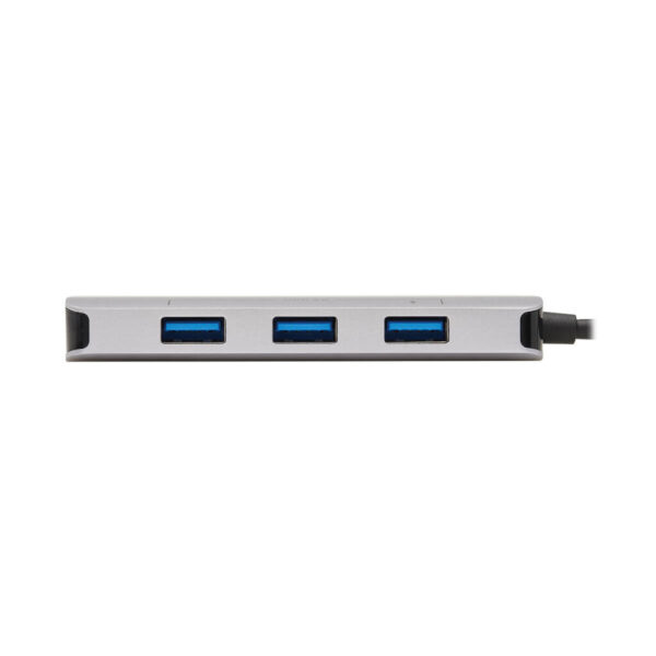 Tripp Lite series 3-Port USB-C Hub - USB 3.x (5Gbps) Hub Ports, Gigabit Ethernet, Thunderbolt 3, 100W PD Charging, Aluminum Housing