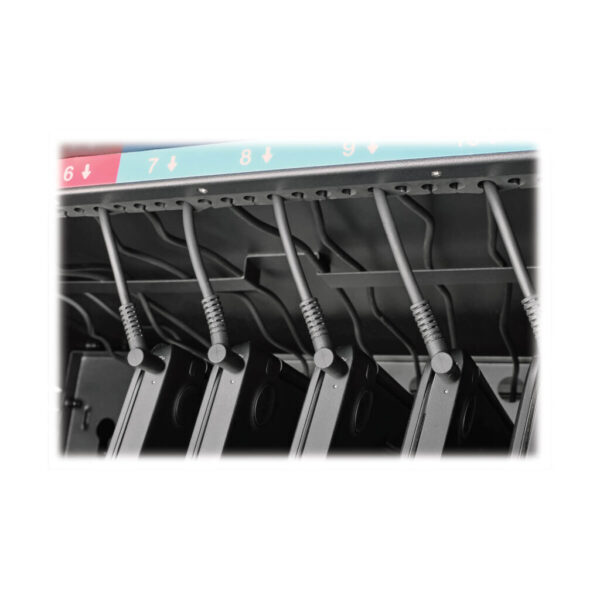 Tripp Lite series 36-Device AC Mobile Charging Cart - Laptops and Chromebooks, 120V, NEMA 5-15P, 10 ft. (3.1 m) Cord, Black