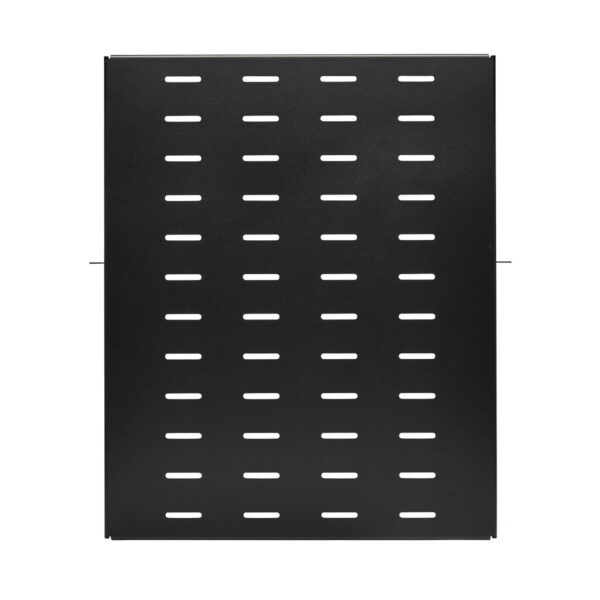 Tripp Lite series SmartRack Center-Mounted Steel Rack Shelf - 2U, Vented, 21.5 in. Deep, Holds up to 100 lb. (45 kg)