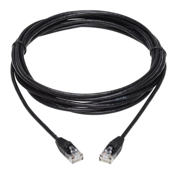 5cea59ab564e0fbbd94c173bf1dc3b39 Tripp Lite series Cat6a 10G Snagless Molded Slim UTP Ethernet Cable (RJ45 M/M), Black, 15 ft. (4.57 m)