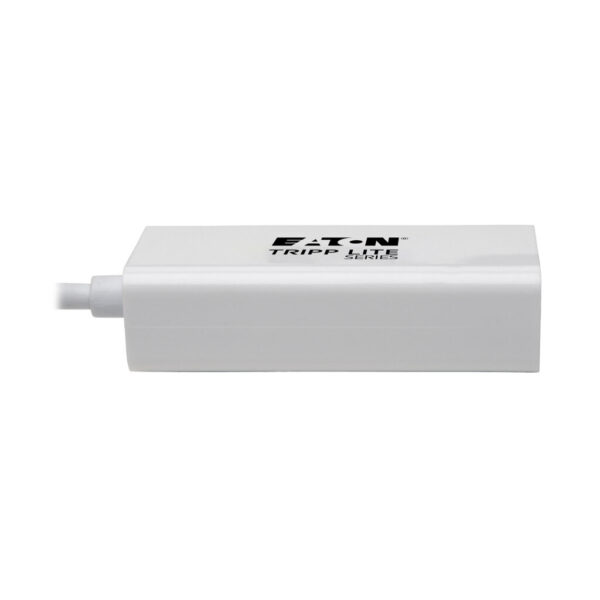 Tripp Lite series USB-C to Gigabit Network Adapter with Right Angle USB-C, Thunderbolt 3 Compatibility - White