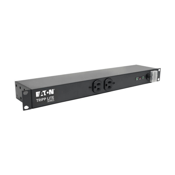 Tripp Lite series Isobar 12-Outlet Network Server Surge Protector, 15 ft. (4.57 m) Cord, 3840 Joules, Diagnostic LEDs, 1U Rackmount